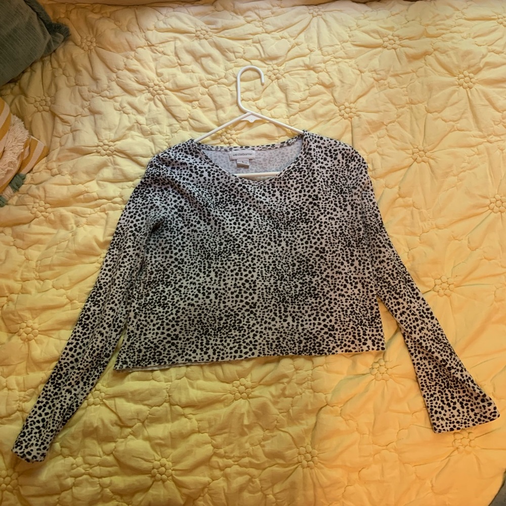 cropped long sleeve top